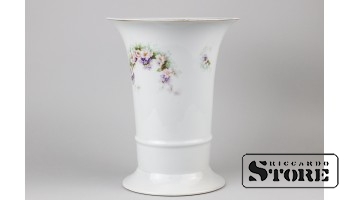 Ваза, фарфор, Рига, Фабрика М.С Кузнецова, 30-е годы, производственный брак , 21 cm , CSA263