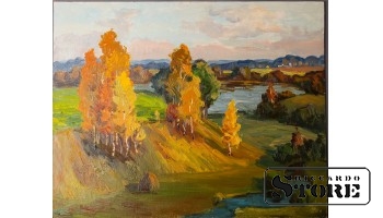 Живопись, Золотая осень, Владимир Свиклис, 1986 год, 49x61.5cm CSA1068