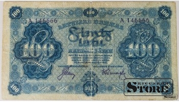 Латвия, 100 Лат, 1925, F,  A146666