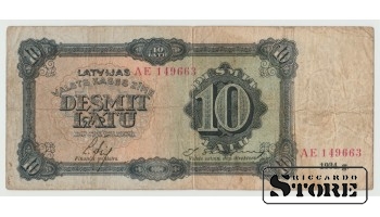 BANKNOTE, LATVIA, 10 Lati 1934 gads - AE 149663