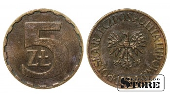 Польша, 5 злотых, 1983.год, Латунь