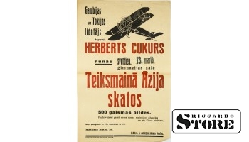 Poster: Aviator Herberts Cukurs. Lecture "Fabulous views, Asia"