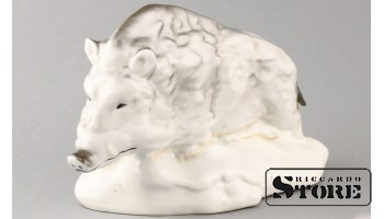 Статуэтка, Кабан, фарфор, Рига, Рижская фарфоровая фабрика, 50-е годы , 14 см