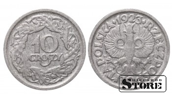 Польша, 10 гроши, 1923 год, никель