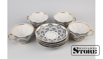 Чайные пары Сигулда, тонкостенный фарфор, Рига, Рижский фарфоровый завод, автор формы Эрик Эллер, 1974-1991 год, первый сорт CSA381