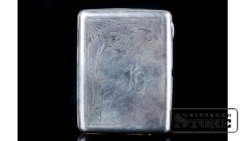 СЕРЕБРЯНЫЙ ПОРТСИГАР, 875 ПРОБА, 128 Г, Латвия CSA766