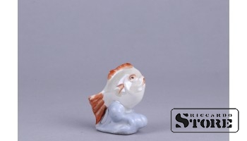 Статуэтка, Рыбка , фарфор, Рига , Рижская фарфоровая фабрика, 60-е годы , 51 мм