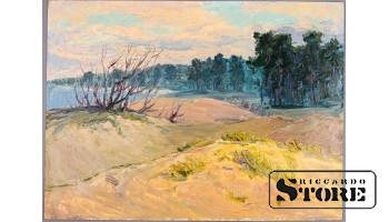 Живопись, Лес на берегу озера, 35x48cm CSA1051