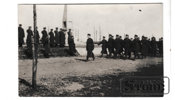 Old Vintage Postcard Rare Latvia Baltic "March of the Latvian soldiers"