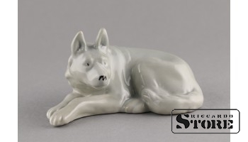 Figūriņa , Suns , porcelāns, Rīga, Rīgas procelāna fabrika, 1950-tie gadi , 5,5 cm