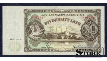 BANKNOTE, LATVIA, 20 Lati 1935 gads - D087327 VF+