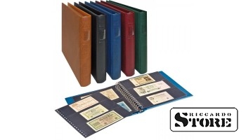 LINDNER banknote album with black interleaves — light brown.