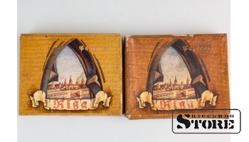 Коробка от папирос "Рига", картон, Рига, Рижская табачная фабрика, СССР