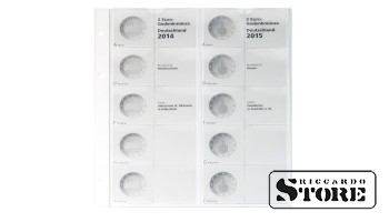 Illustrated karat sheet for commemorative 2-euro coins from the “Federal States of Germany” series: 2014-2015 Lower Saxony / Hesse.