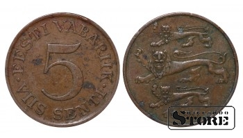 Эстония, 5 сентов, 1931. год, бронза