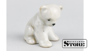 Статуэтка львёнок, Рига, Рижский фарфоровый завод, 50е годы CSA832