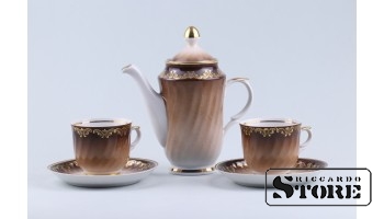 Фарфор , Чайник и две кружки , Рига, Рижская фарфоровая фабрика