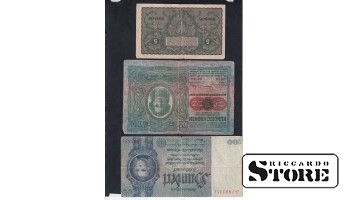 set of 4 banknotes 1924, 1912