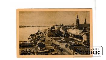Старинная открытка Рига, набережная Даугавы CSA895