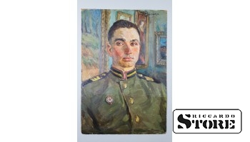 Живопись, Солдат Красной Армии , Арнольд Панкок, 48 x 32,5 см ,