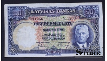 БАНКНОТА, ЛАТВИЯ , 50 ЛАТ 1934 ГОД - 511266