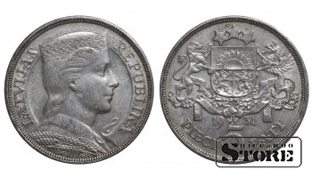 Latvia 5 Lati 1931