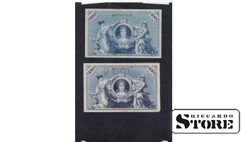 Germany 100 Mark 1908 set of 2 banknotes