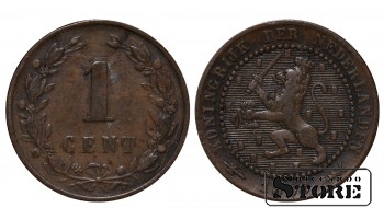 1898 Wilhelmina Netherlands Coin Bronze Coinage Rare 1 cent KM# 107 #NL3256