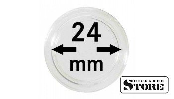 Coin capsules with an inner diameter of 24 mm, pack of 100 pcs