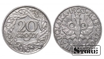 Польша, 20 грошей, 1923. год, цинк