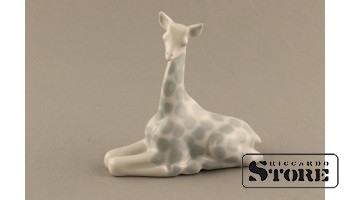 статуэтка, жираф, фарфор, Рига , Рижская фарфоровая фабрика, 50-е годы , 9.5 см