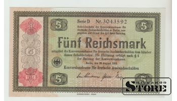 Germany  5 Reichsmark 1934  Pick - 207 UNC