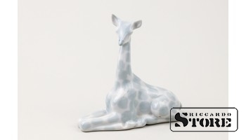 статуэтка, жираф, фарфор, Рига , Рижская фарфоровая фабрика, 50-е годы , 9.5 см