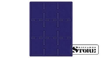 Mėlynas veliūrinis dėklas 2219ME (63 x 85 mm)