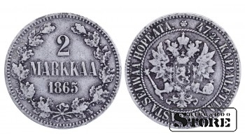 1865 Finland Emperor Nicholas II (1895 - 1917) Coin Coinage Standard 1 markka KM#7 #F334