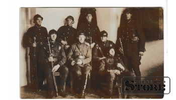 Старинная открытка "Латвийские солдаты, охрана" 1921.год CSA577
