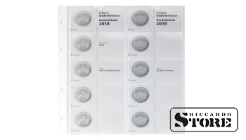 Illustrated karat sheet for commemorative 2-euro coins from the “Federal States of Germany” series: 2018-2019 Berlin & 70 Years Federal Councilor.