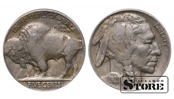 1920 m. JAV moneta, Varis-nikelis, Reta 5 cento KM# 134 #USA2573