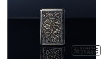 Серебряных футляр для коробка спичек, 875 проба,25 г , СССР
