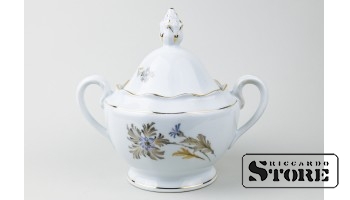 Фарфор , Сахарница, Фарфор, фабрика М.С. Кузнецова, Рига , 17 см