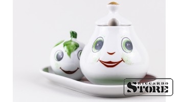Фарфор , Комплект для специя , Рига , 9 см , 6 см