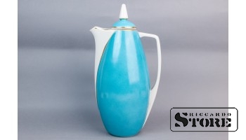 Кофейник из сервиза "Дайна", фарфор, Рига, Рижский фарфоровый завод, автор формы Зина Улсте, 1959-1963 год, второй сорт