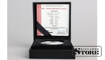 Монета "Яни - фестиваль летнего солнцестояния", Ниуэ, 1 доллар, серебро 999 проба, 2016 год