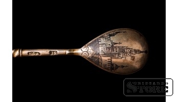 Чайная ложка, серебро, 84 проба, Чернение, Российская Империя