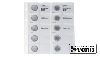 Illustrated karat sheet for commemorative 2-euro coins from the “Federal States of Germany” series: 2006-2007 Schleswig-Holstein / Mecklenburg-Western Pomerania.