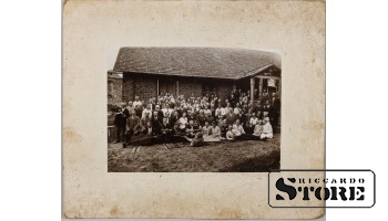 Старинная открытка "Свадебная фотография"