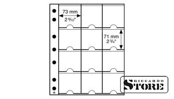 Пластиковые страницы GRANDE с 12 местами для монетниц.