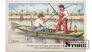 Vintage postcard Fishing. 20th century # NT228