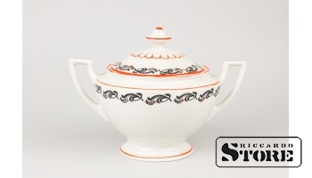 Сахарница, фарфор, Рига, фабрика имени Ессена, 30-е годы, первый сорт , 12 cm , CSA173