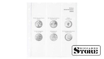 Karat illustreeritud leht Saksa 10 euro mälumüntide hoidmiseks aastast 2003